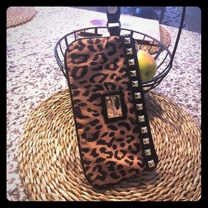 Betsey Johnson Cheetah Print Wristlett
